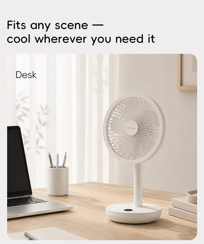 KINSCOTER Smart Desk Fan – 4000mAh, 5 prędkości, cicha praca