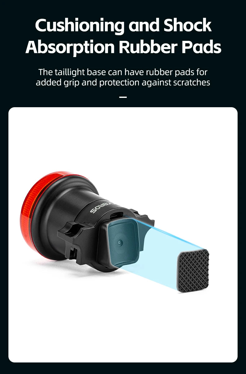 ROCKBROS Smart Bike Tail Light – IPX6 Waterproof, USB-C Rechargeable