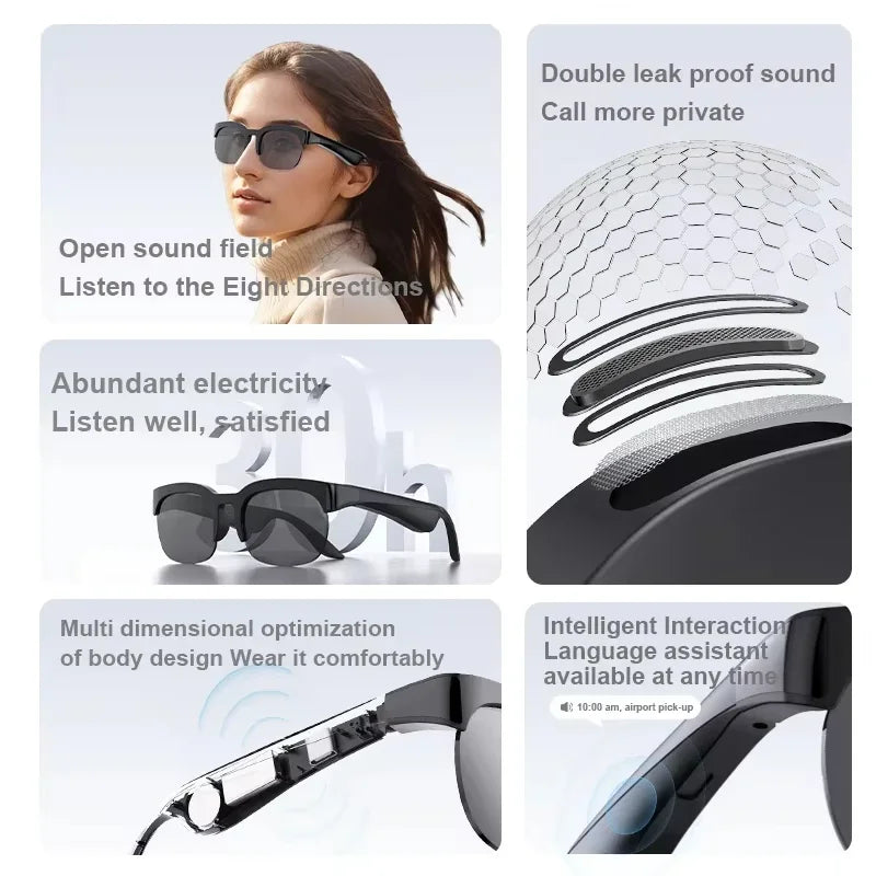 Lenovo 8K AI Smart Glasses D12 – Tłumaczenie AI, ChatGPT, Rozmowy, Muzyka