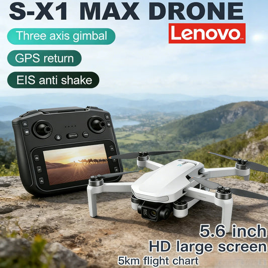Dron Lenovo S-X1 GPS 8K – 3-osiowy gimbal, unikanie przeszkód, 31 min lotu