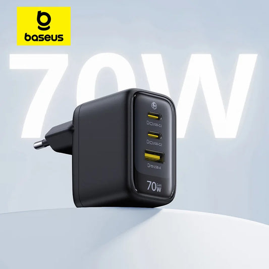 Baseus 70W GaN Szybka Ładowarka USB-C – iPhone, MacBook, Laptop