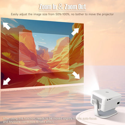 Magcubic L018 Projektor 1080P – 650 ANSI, Android 14, WiFi 6, Auto Keystone