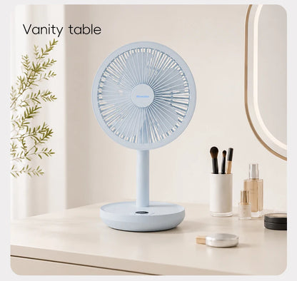 KINSCOTER Smart Desk Fan – 4000mAh, 5 prędkości, cicha praca