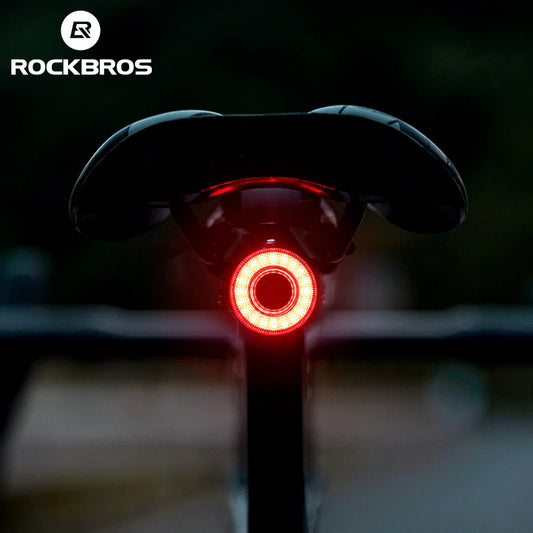 ROCKBROS Smart Bike Tail Light – IPX6 Waterproof, USB-C Rechargeable