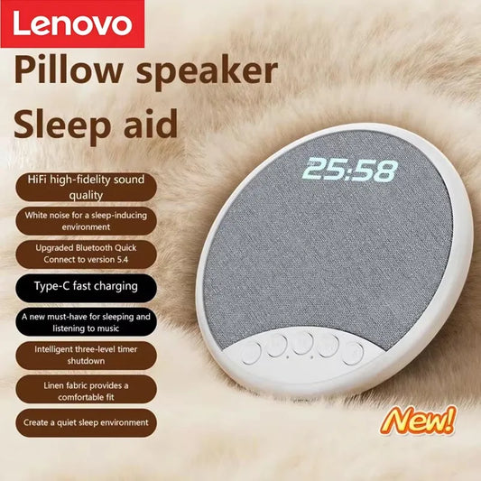 Lenovo Głośnik Poduszkowy – Biały Szum, Bluetooth 5.4, Budzik, Sen