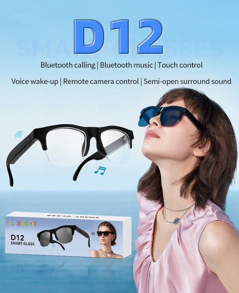 Lenovo 8K AI Smart Glasses D12 – Tłumaczenie AI, ChatGPT, Rozmowy, Muzyka